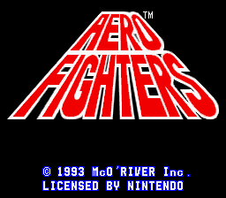 Aero Fighters (USA) Title Screen